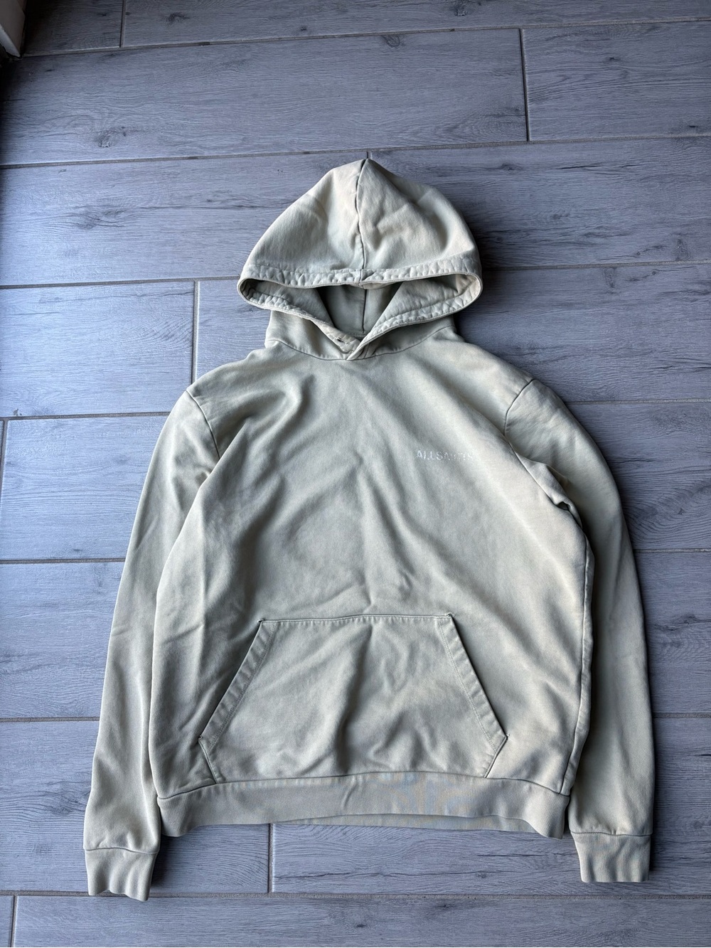 Y2K ALL SAINTS LONDON UNDERGROUND TAN HOODIE